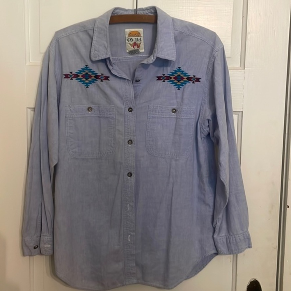 Casual life button down vintage denim shirt small